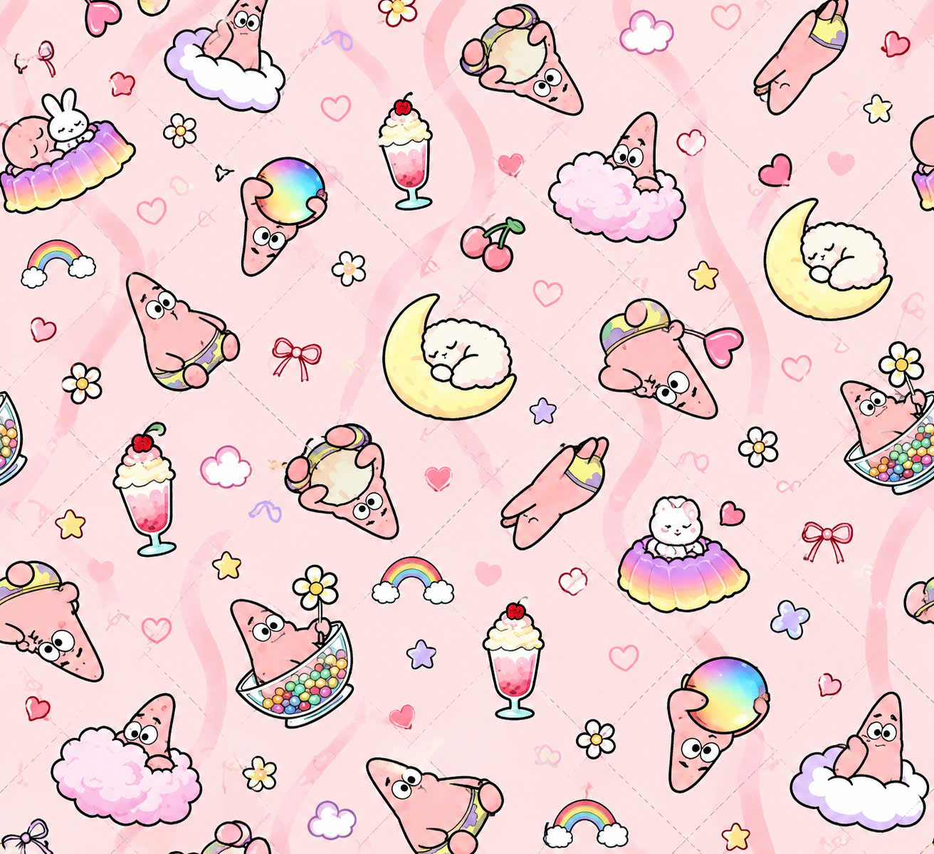 Vải in nhiệt họa tiết pastel