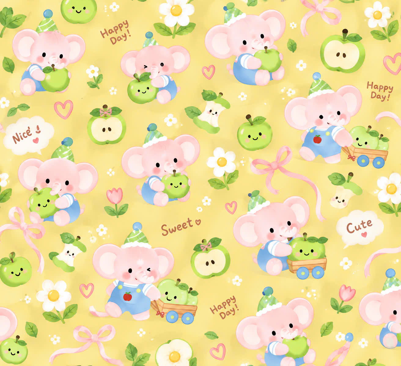 Vải in nhiệt họa tiết pastel