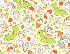 Vải in nhiệt họa tiết pastel