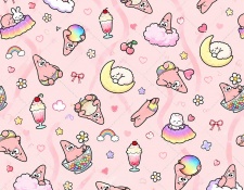 Vải in nhiệt họa tiết pastel
