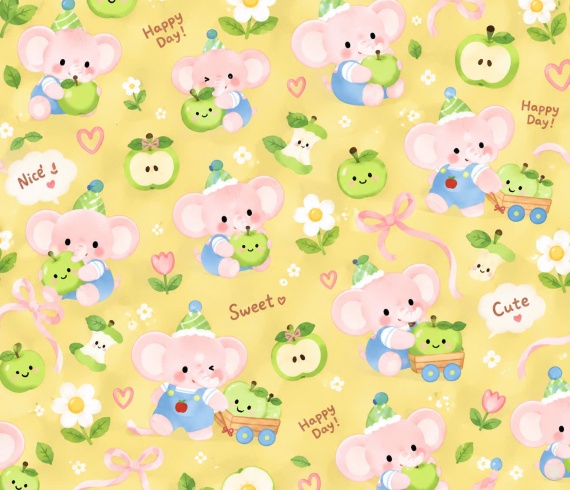 Vải in nhiệt họa tiết pastel
